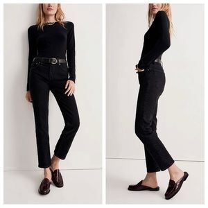 Madewell Black Straight Leg Jeans